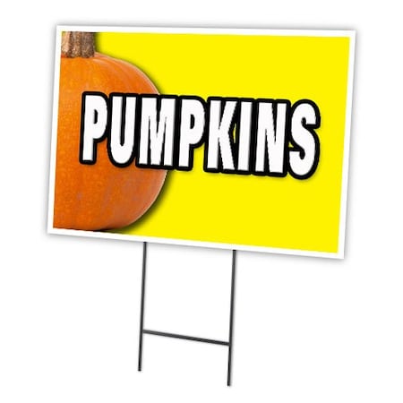 Signmission Pumpkins Yard Sign & Stake outdoor plastic coroplast window, C-1824 Pumpkins C-1824 Pumpkins